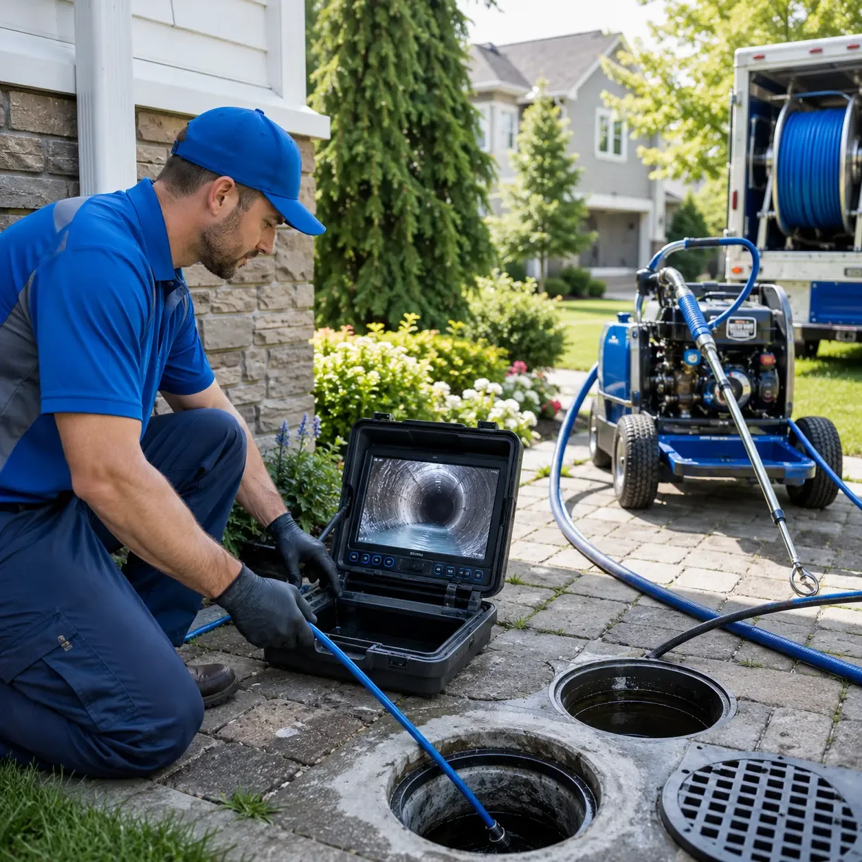 Outdoor drain cleaning professionals serving Transfer, PA
