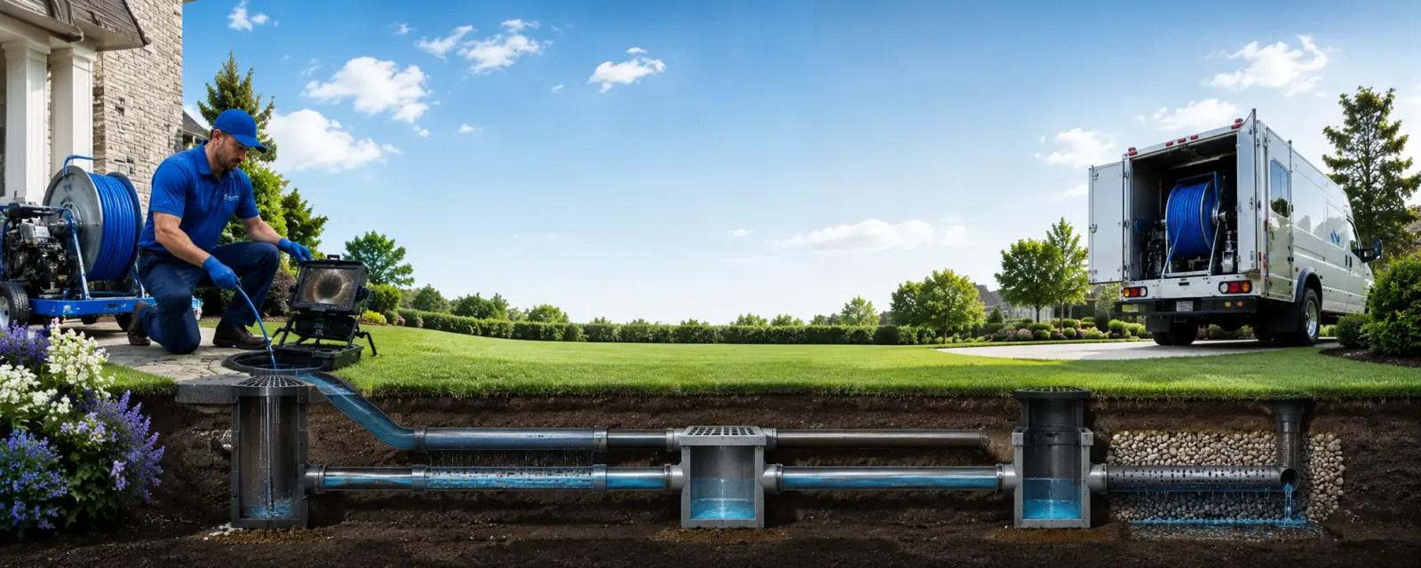 Outdoor drain cleaning information for Transfer, PA